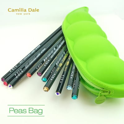 CamillaDale碗豆光芒水鑽鉛筆筆袋套組 利百代9800 2B鉛筆 一打5
