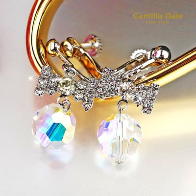 CamillaDale 冬戀冰球耳環-水晶亮彩1