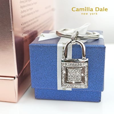 Camilla Dale 雲朵光燦鎖頭水鑽鑰匙圈4