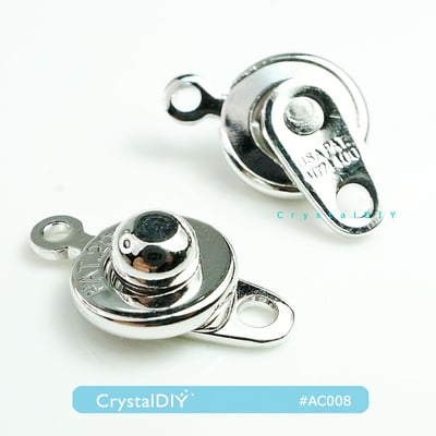 CrystalDIY 日製珍珠扣環每包4組(正白K材質不易退色) 暢銷項鍊配件 高品質2