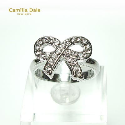 CamillaDale 蝴蝶結水晶戒指1