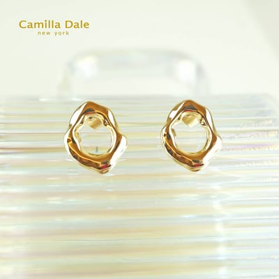 Camilla Dale Horley不規則造型金色耳環5