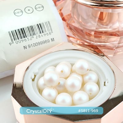 CrystalDIY奧地利水晶SW水晶珍珠#5810Pearlescent White Pear珠光(969) 6mm~12mm6