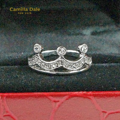 Camilla Dale W兩個世界皇冠W水晶戒指 韓製2