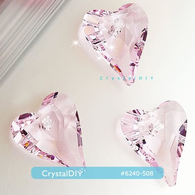 CrystalDIY奧地利水晶SW水晶吊墜#6240我心狂野吊墜 兩色可選7