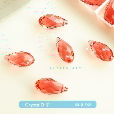 CrystalDIY奧地利水晶SW #6010長圓水滴吊墜13*6.5mm 兩色可選5