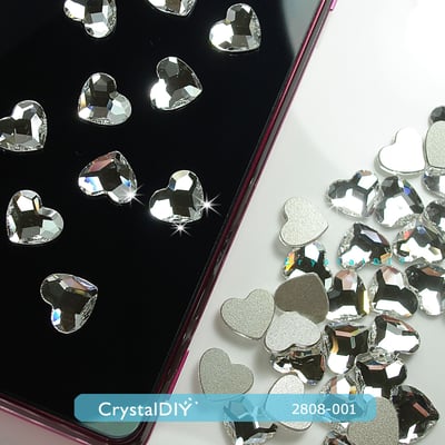 CrystalDIY愛心貼鑽 奧地利水晶SW水晶平底石#2808 Crystal 10mm 10pcs4