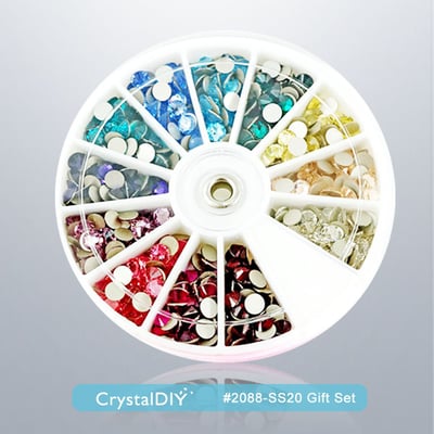 CrystalDIY奧地利SW水晶SS5~SS20超值組(12色)平底石5