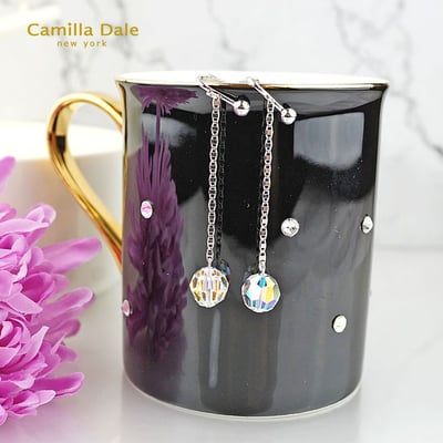 CamillaDale冬戀冰球耳環-水晶亮彩(001AB)10mm4