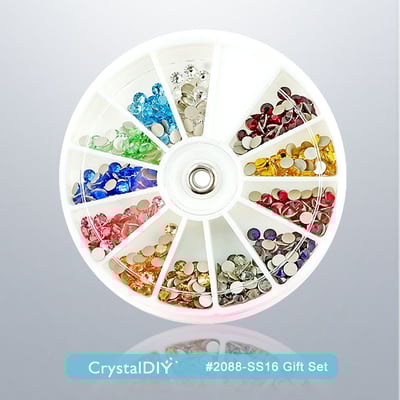CrystalDIY奧地利SW水晶SS5~SS20超值組(12色)平底石4