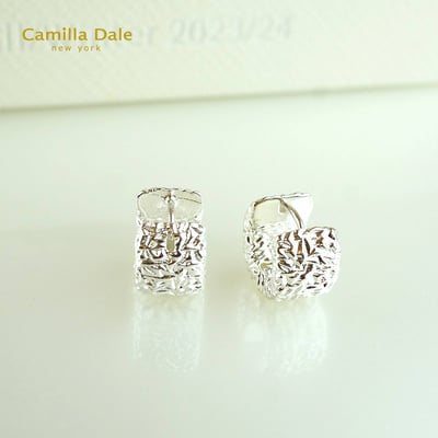 Camilla Dale 亮鋁箔半圓耳環5