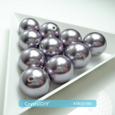 CrystalDIY奧地利SW水晶珍珠#5810_淡紫色Mauve Pearl (160) 12mm2