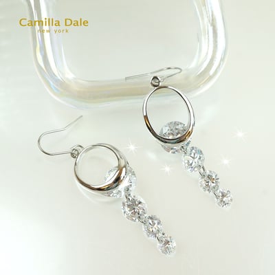 Camilla Dale卡蜜拉黛兒 水點滴晶鑽耳環1