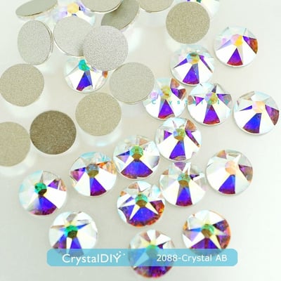 CrystalDIY奧地利水晶SW 2058/2088水晶亮彩001AB平底石5