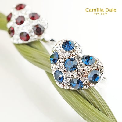 Camilla Dale 點點愛心水鑽戒指 韓製 (蒙大拿藍)3