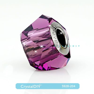 CrystalDIY奧地利SW水晶#5928迷人螺旋中孔 4色可選 適用潘朵拉蛇鍊13