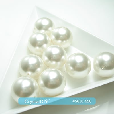 CrystalDIY奧地利水晶SW水晶珍珠#5810White Pear(650) 4mm~12mm5