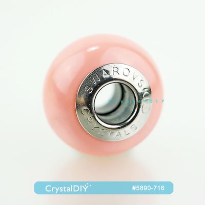 CrystalDIY奧地利水晶SW #5890水晶珍珠中孔 粉红珊瑚(716)14mm單顆1
