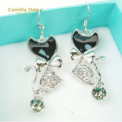 CamillaDale 波斯貓水鑽耳環2