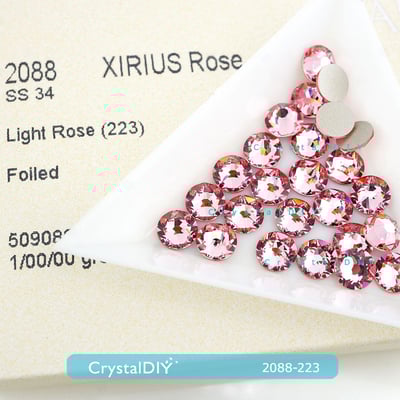 CrystalDIY奧地利水晶SW平底石2058/2088 Light Rose粉紅(223)SS5~SS346