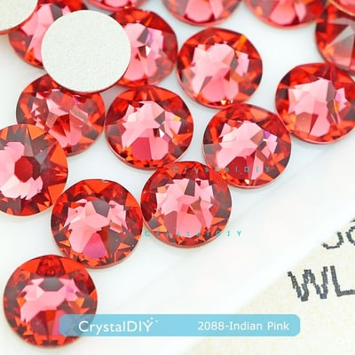 CrystalDIY奧地利水晶SW2088 Indian Pink印地安桃紅 (289)平底石SS5~SS344