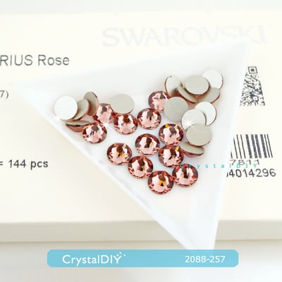 CrystalDIY奧地利水晶SW平底石#2088 Blush Rose嫣紅(257) SS34 (7.2MM) 貼鑽3
