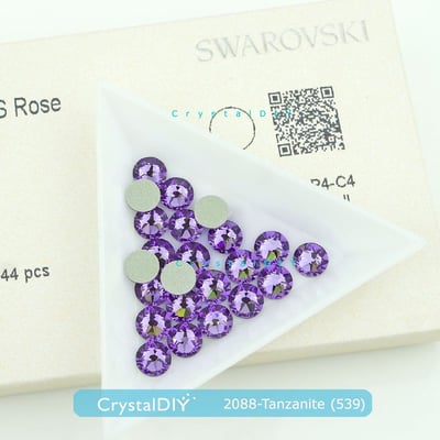 CrystalDIY奧地利水晶SW 2088 薰衣草紫Tanzanite (539)平底石 SS5~SS345