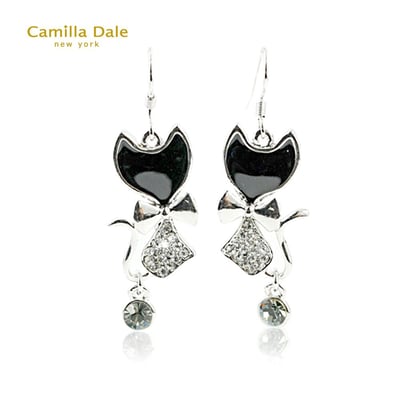 CamillaDale 波斯貓水鑽耳環1