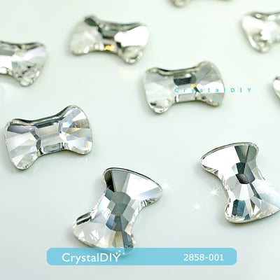 CrystalDIY奧地利水晶SW平底石#2858 蝴蝶結 水晶白鑽4