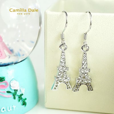 CamillaDale 巴黎鐵塔水鑽耳環2