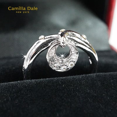 Camilla Dale 下弦月水鑽戒指 韓製2