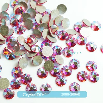 CrystalDIY奧地利水晶SW 2058/2088玫瑰亮彩Rose AB(209AB) SS202