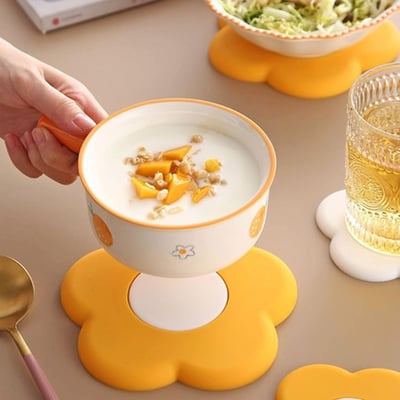 Daisy 花朵矽膠鍋墊杯墊桌墊1大+1小8