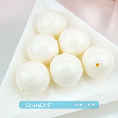 CrystalDIY奧地利水晶SW水晶珍珠#5811漆光白巧克力色(708) 14mm2