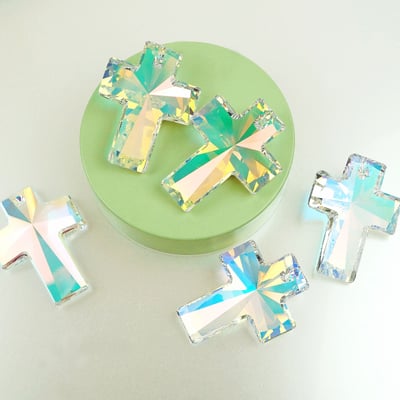 CrystalDIY奧地利SW水晶吊墜#6864大十字吊墜水晶亮彩9