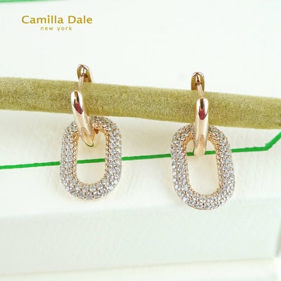 Camilla Dale 玫瑰金鍊條造型耳環3