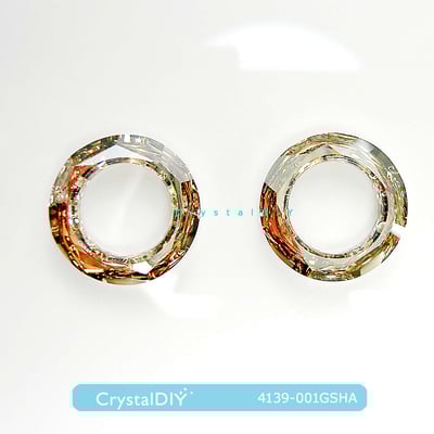 CrystalDIY奧地利SW水晶魔戒#4139燦幻金20mm1