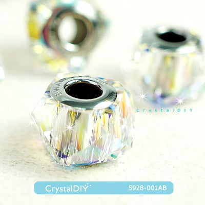 CrystalDIY奧地利SW水晶#5928迷人螺旋中孔 4色可選 適用潘朵拉蛇鍊3