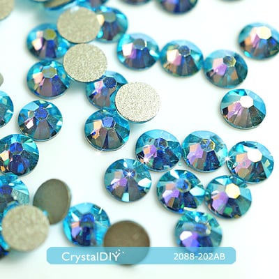 CrystalDIY奧地利水晶SW 2088 Aquamarine AB海藍亮彩(202AB) SS5~SS201