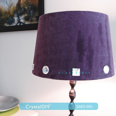 CrystalDIY奧地利SW水晶平底石#2483正方形網絡Crystal白鑽25MM大顆 傢飾把手貼鑽素材水晶建材10