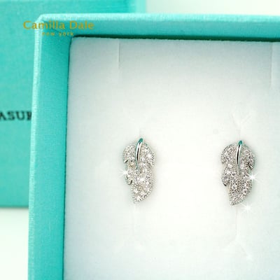 CamillaDale 葉子水鑽耳環3