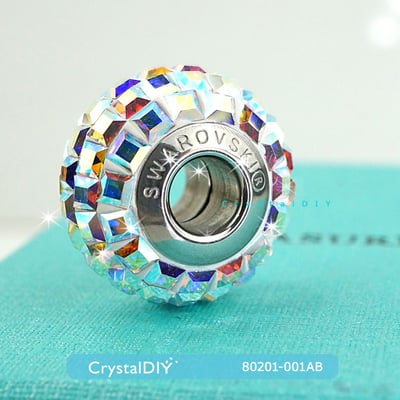 CrystalDIY奧地利水晶SW #80201方形水鑽密鑲 水晶亮彩(001AB) 15mm~美呆了~潘朵拉手鍊適用11