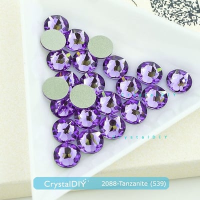 CrystalDIY奧地利水晶SW 2088 薰衣草紫Tanzanite (539)平底石 SS5~SS343