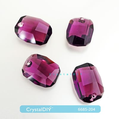 CrystalDIY奧地利SW水晶#6685繪圖水晶吊墜紫水晶19mm6