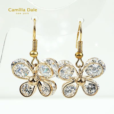CamillaDale 花蝴蝶晶鑽耳環1