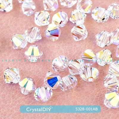 CrystalDIY奧地利水晶SW #5328水晶串珠水晶亮彩(001AB)8