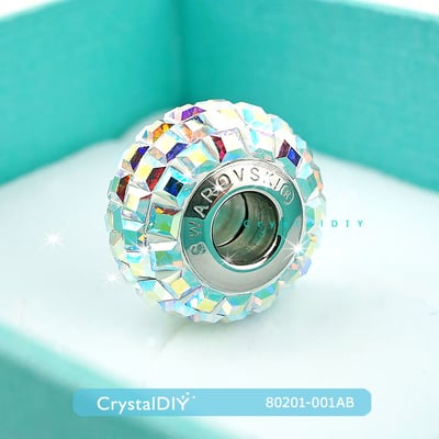 CrystalDIY奧地利水晶SW #80201方形水鑽密鑲 水晶亮彩(001AB) 15mm~美呆了~潘朵拉手鍊適用12