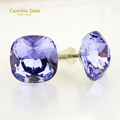 CamillaDale 公爵石水晶耳環(薰衣草紫)2