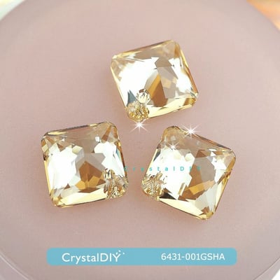 CrystalDIY奧地利水晶SW水晶公主切割吊墜#6431燦幻金 Crystal Golden Shadow16mm三色可選4