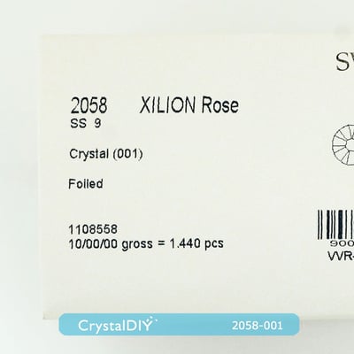 CrystalDIY奧地利SW水晶#2058 Crystal (001)水晶SS9(2.7mm)原廠包1440PCS1